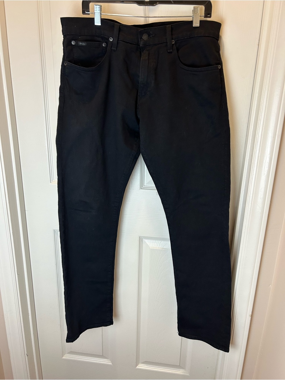 POLO RALPH LAUREN VARICK SLIM STRAIGHT JEANS BLACK 33x32 - Picture 3 of 15